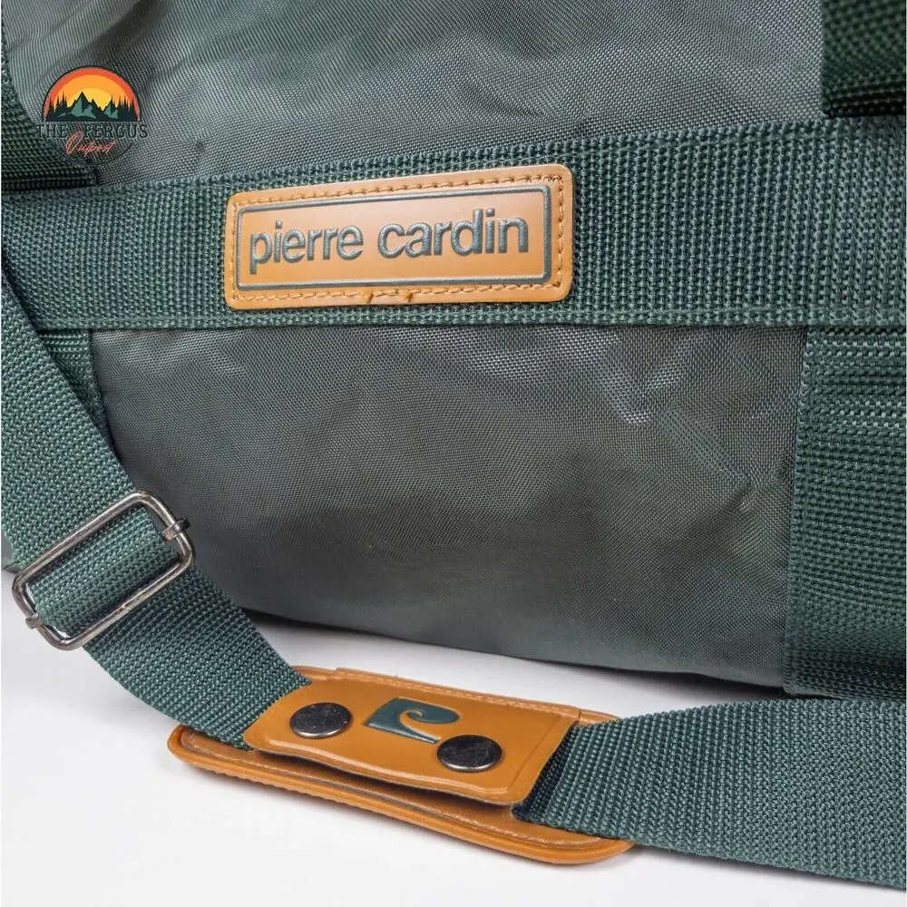 Pierre Cardin Travel Duffle & Messenger Bag Leather Handles Rare Vintage Preppy